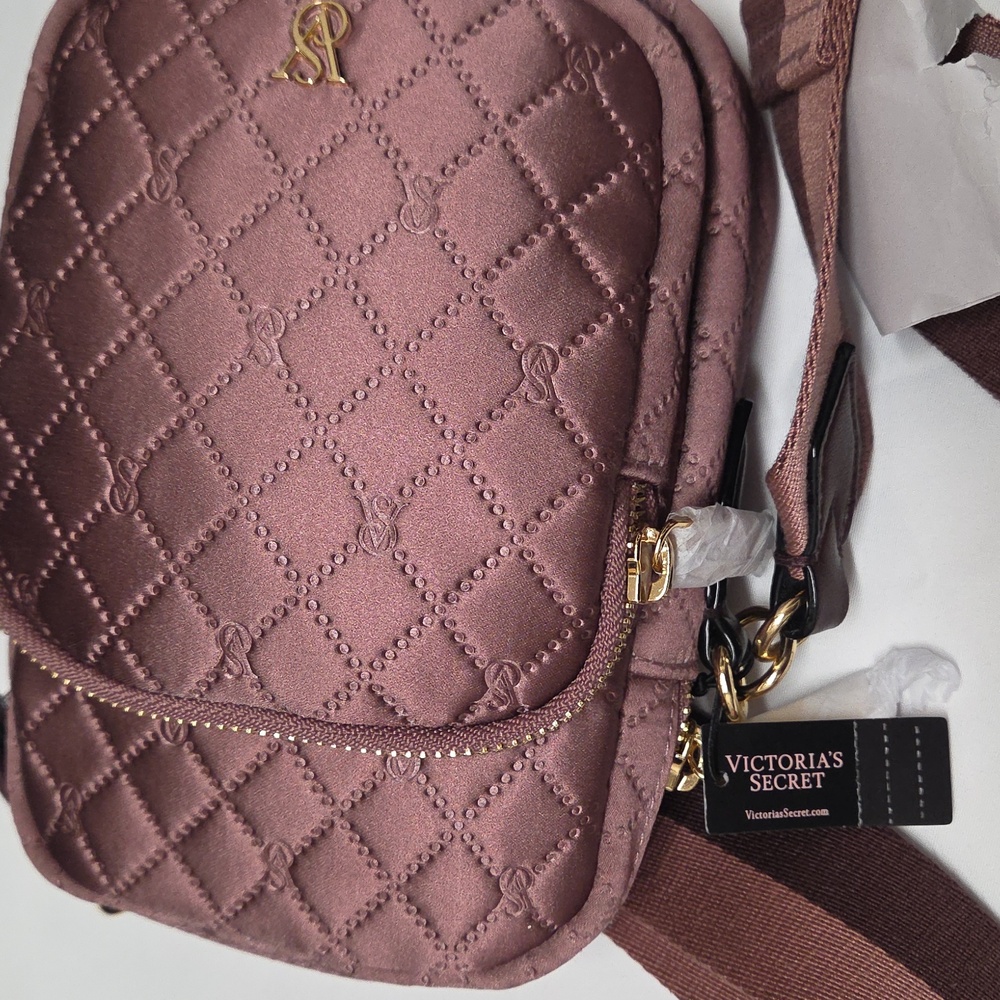 VS Quilted Crossbody Bag with Gold Logo - Picture 5 of 6